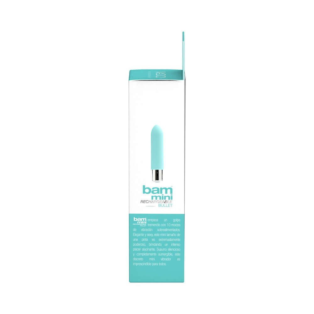 VeDO Bam Mini Rechargeable Bullet Vibe - Tease Me Turquoise