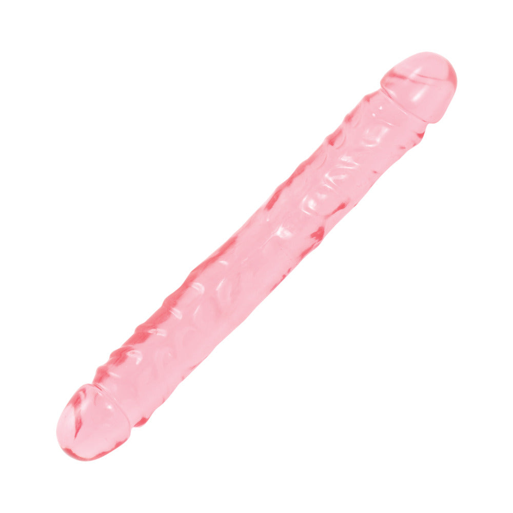 Crystal Jellies - Double Dong Jr. Pink 12 inches
