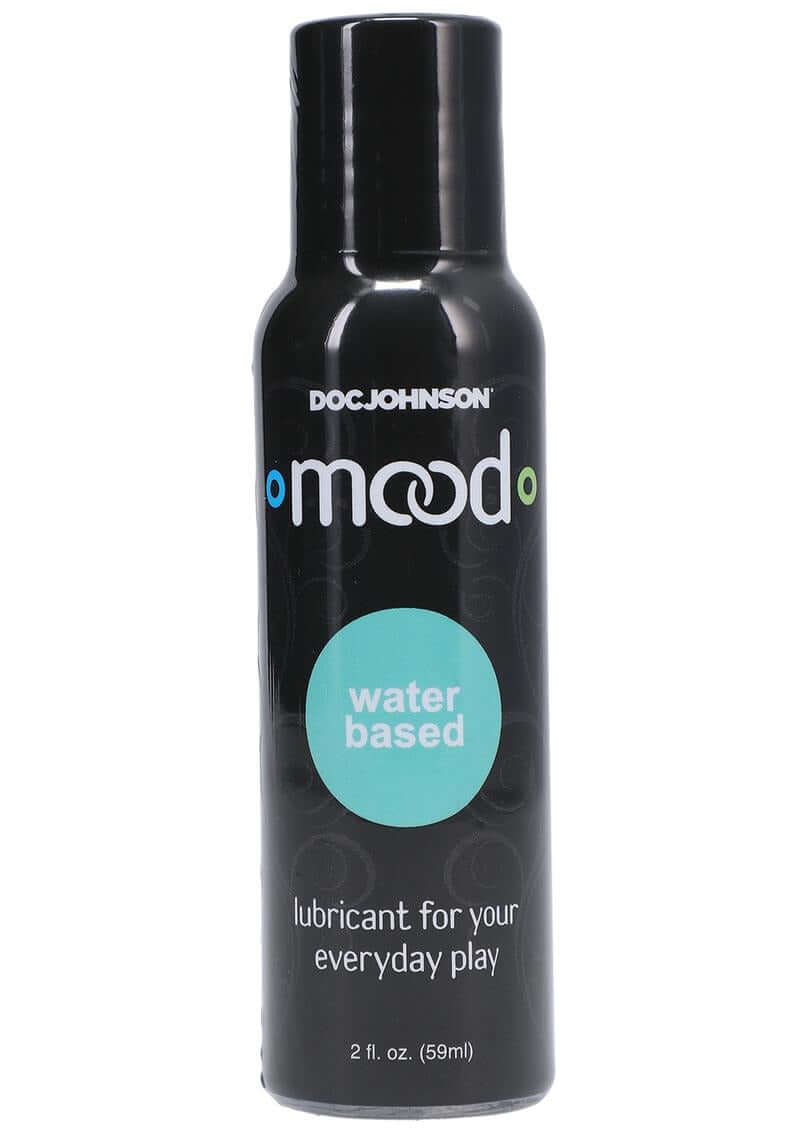 Mood Lube Water Based Lubricant 2 Oz bottle, ideal for everyday play and versatile use with toys.