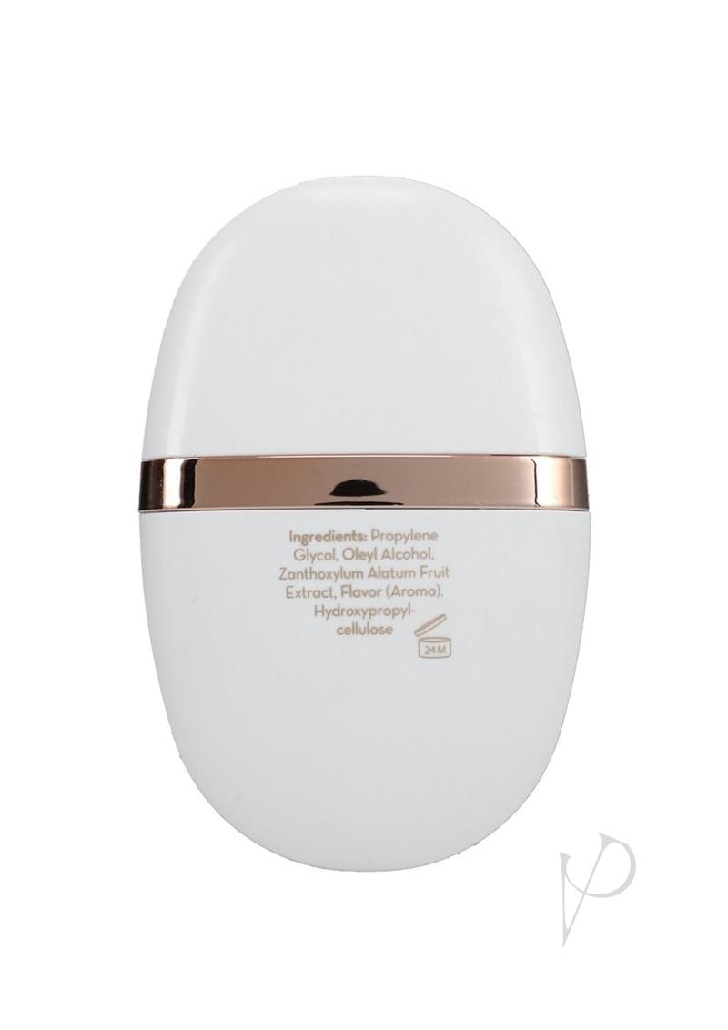 Buzz Ultra Liquid Vibrator Intimate Arousal Gel packaging showing ingredients and design details.