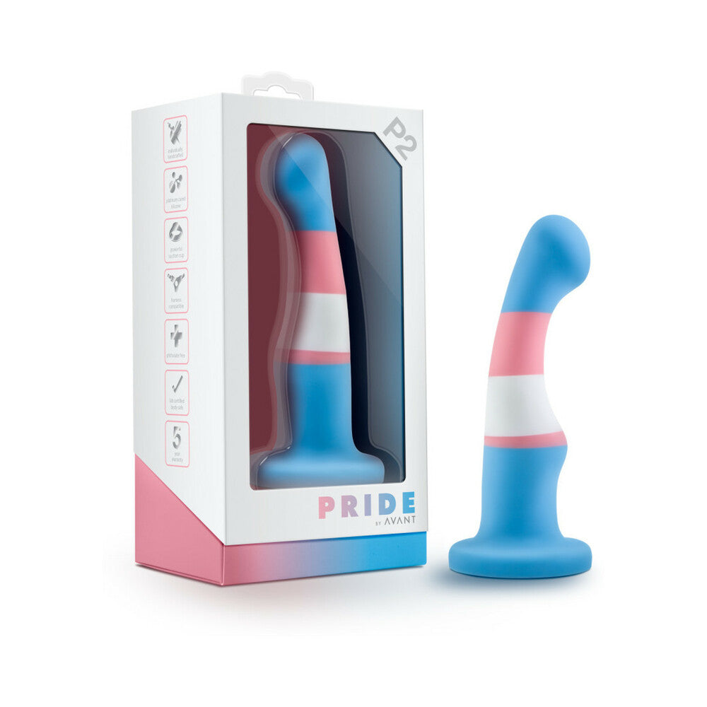 Avant Pride P2 True Blue 6 inches Silicone Dildo