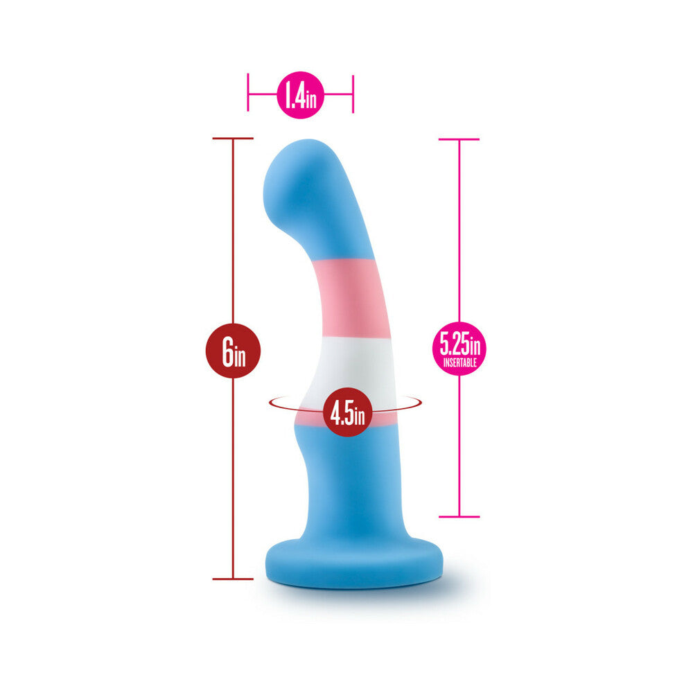 Avant Pride P2 True Blue 6 inches Silicone Dildo