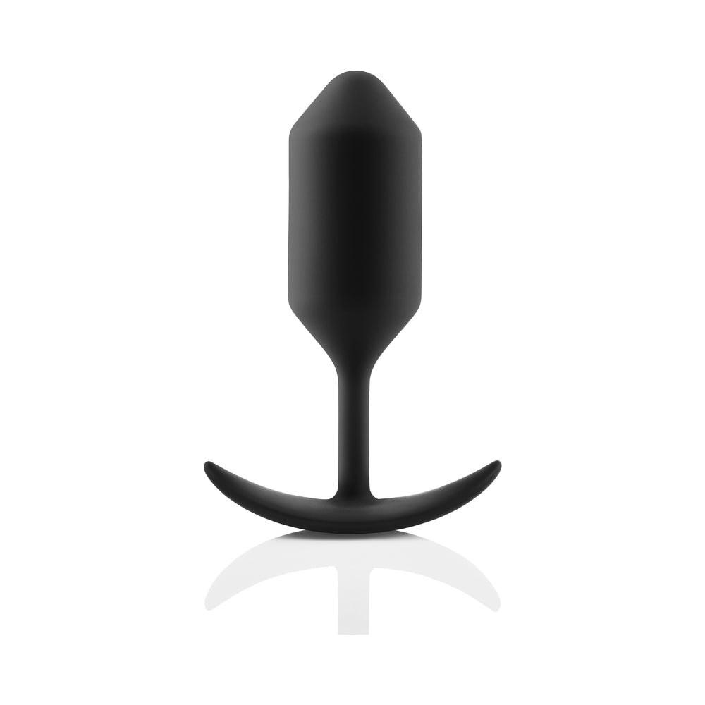 b-Vibe Snug Plug 3 Weighted Silicone Anal Plug Black