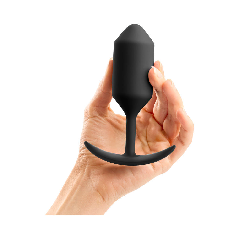 b-Vibe Snug Plug 3 Weighted Silicone Anal Plug Black