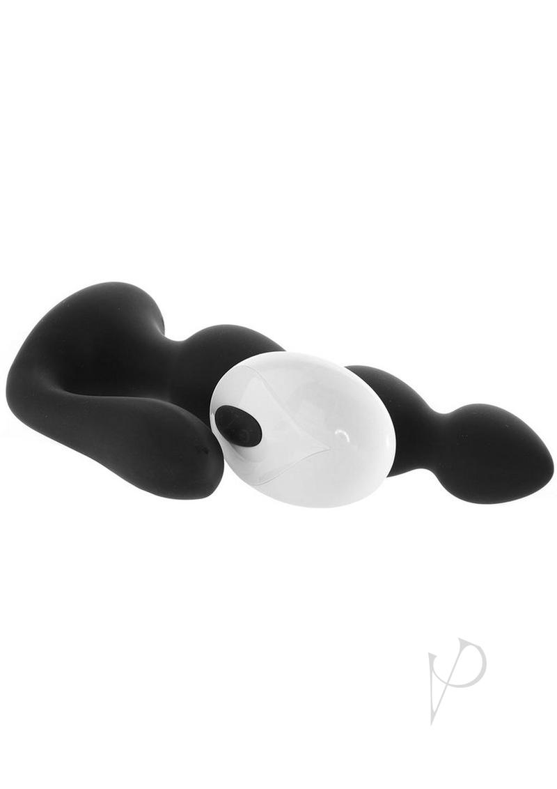 Butts Up Prostate Stimulator with Remote Control Black featuring ergonomic design and dual-motor vibrations.