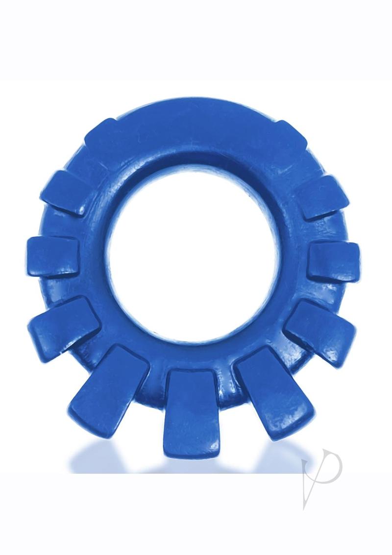 Cock-Lug Silicone Lugged Cock Ring Marine Blue with lugs for support and comfort