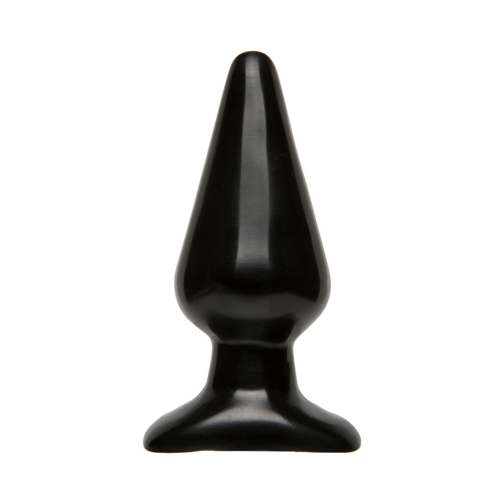 Doc Johnson Classic Butt Plug Large Black - smooth, tapered black anal plug for enhanced pleasure and comfort.