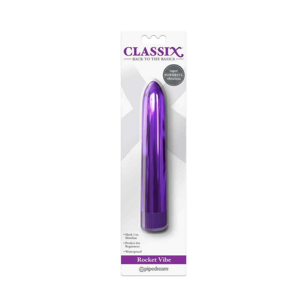 Classix Rocket Vibe 7 inches Slimline Vibrator Purple