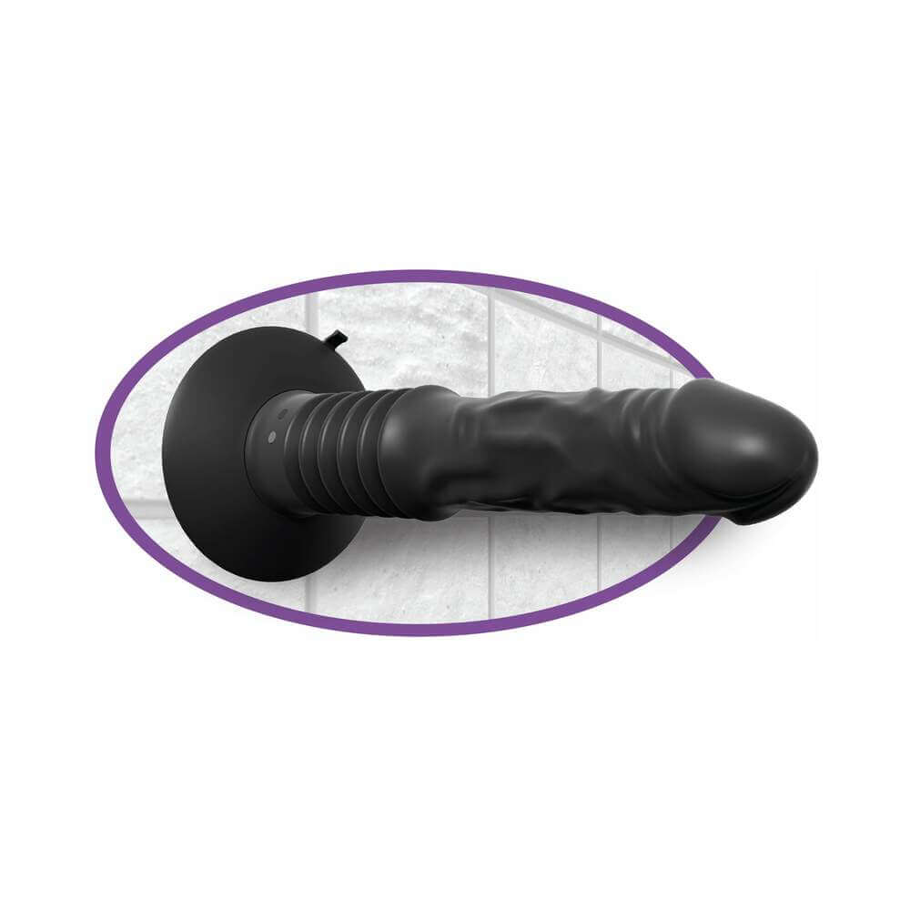 Anal Fantasy Elite Vibrating Ass Fucker 12 inches Thrusting Dildo With Suction Cup Black