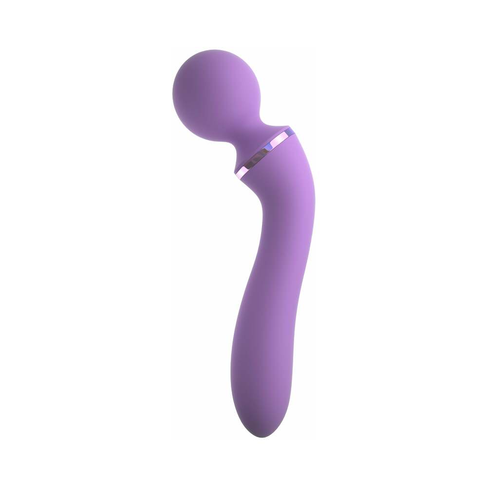 Fantasy For Her Duo Wand Massage-Her Rechargeable Silicone Dual-Ended Vibrator Purple