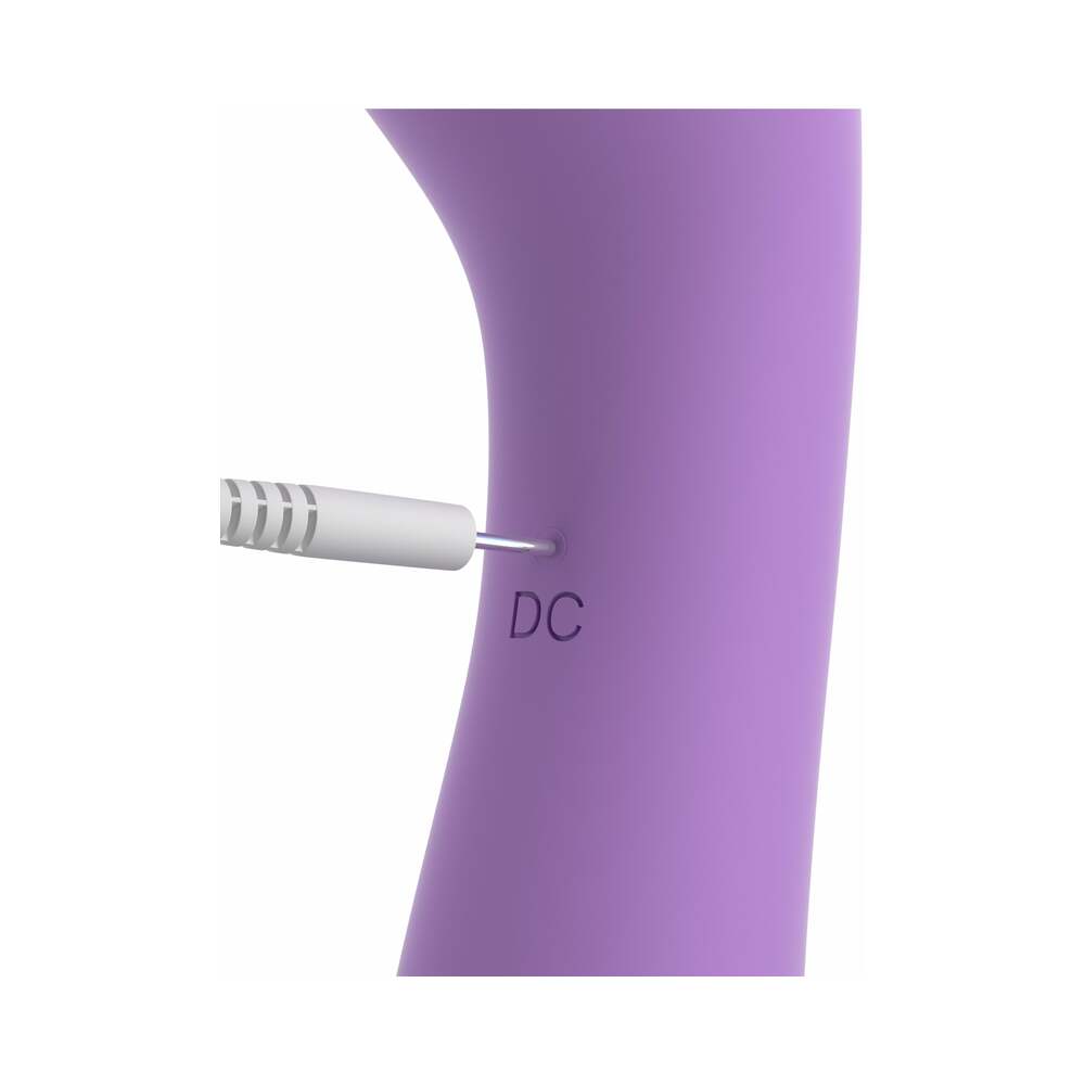 Fantasy For Her Duo Wand Massage-Her Rechargeable Silicone Dual-Ended Vibrator Purple