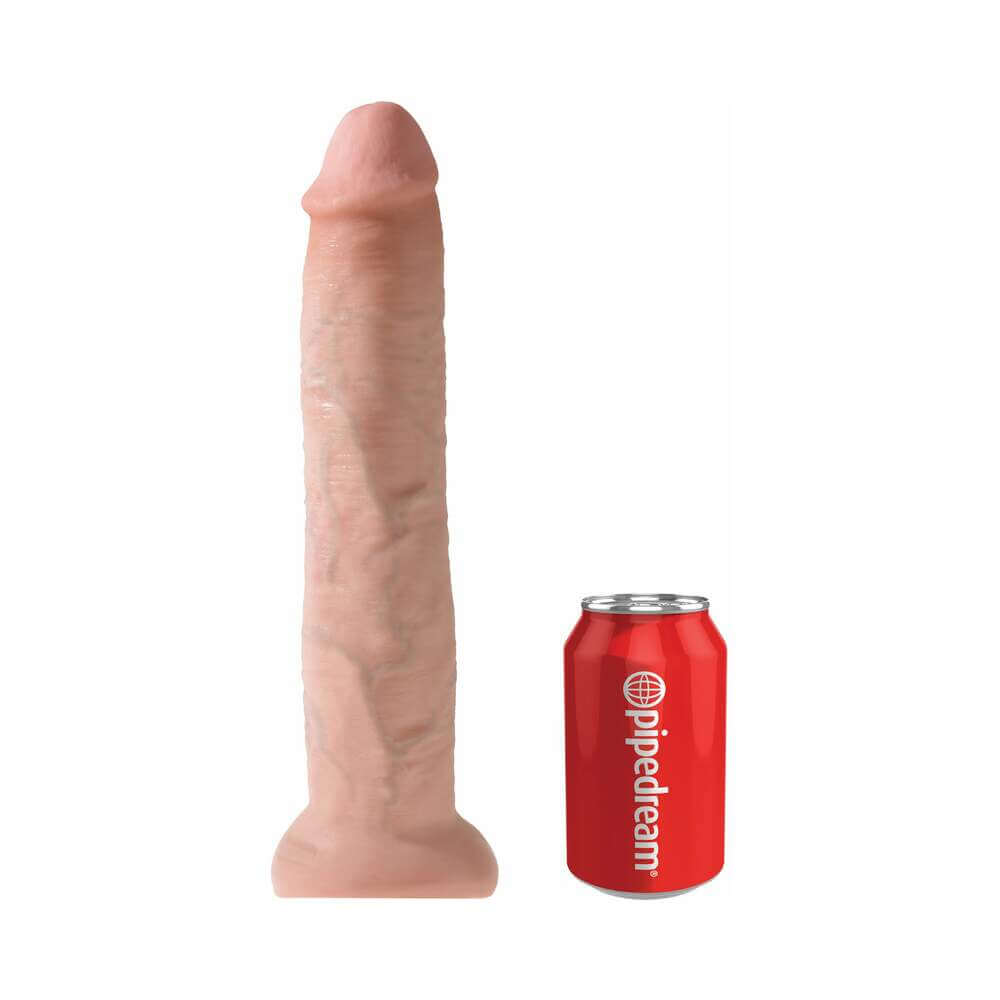 King Cock 13 inches Cock Realistic Dildo With Suction Cup Beige