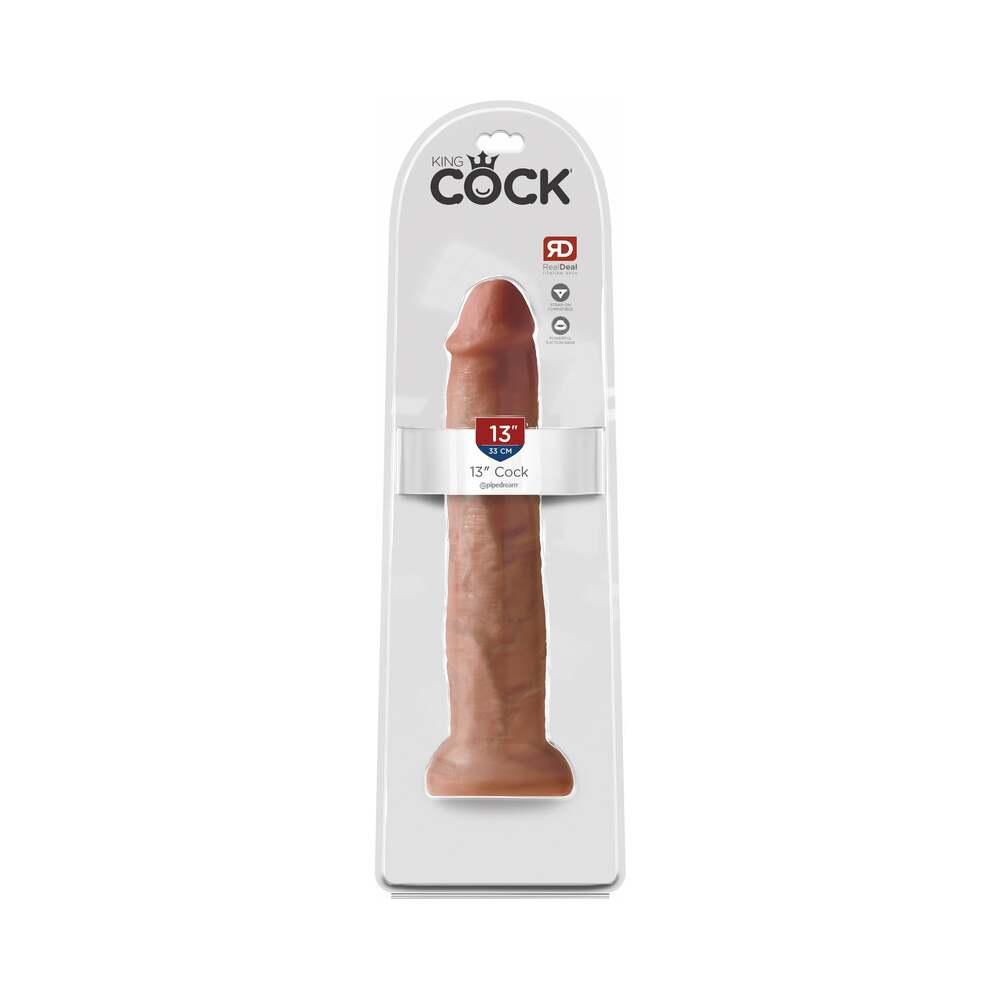 King Cock 13 inches Cock Realistic Dildo With Suction Cup Tan