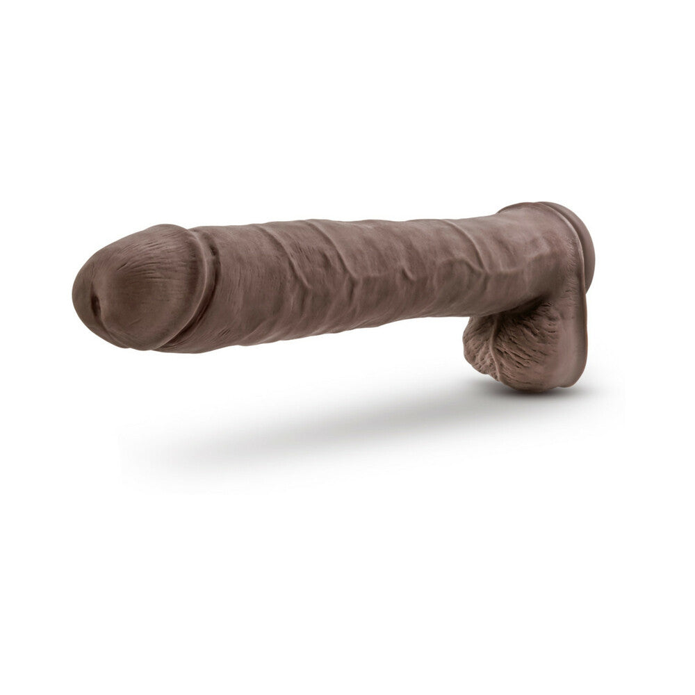 Au Naturel Daddy 14 inches Posable Dual Density Dildo with Balls Brown