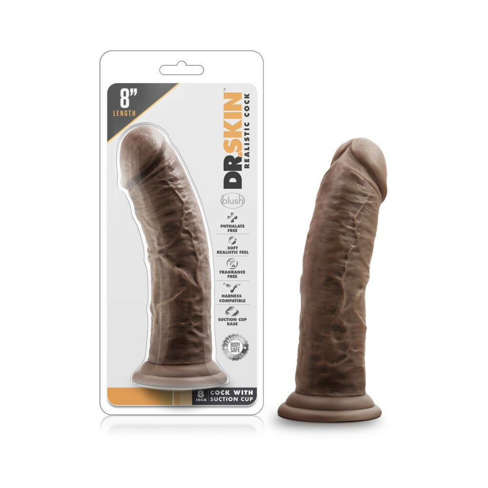 Dr. Skin Realistic 8 inches Dildo Brown