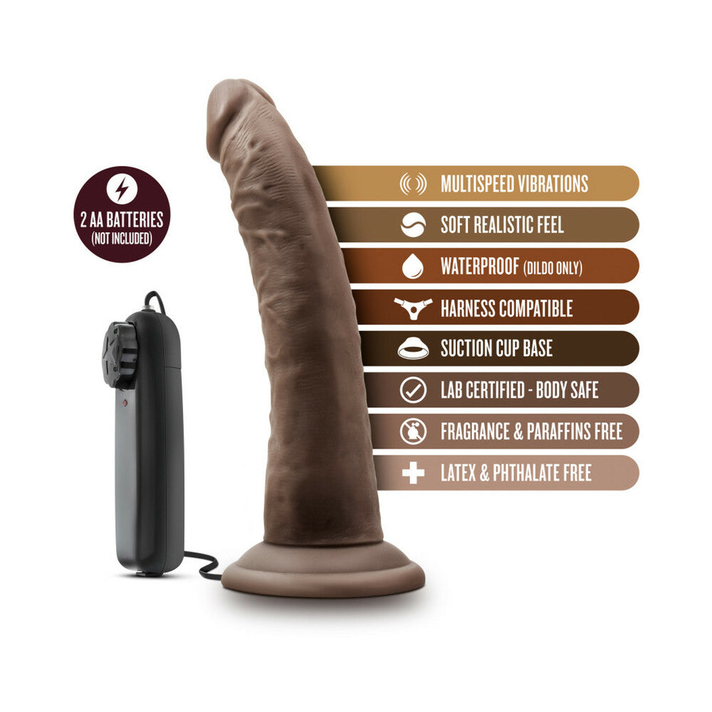 Dr. Skin Dr. Dave Realistic 7 inches Vibrating Dildo Brown