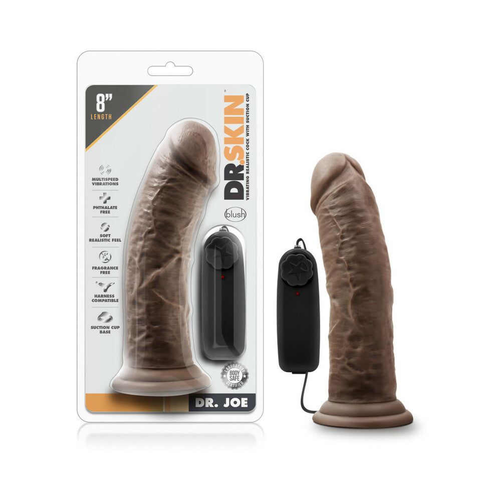 Dr. Skin Dr. Joe Realistic 8 inches Vibrating Dildo Brown