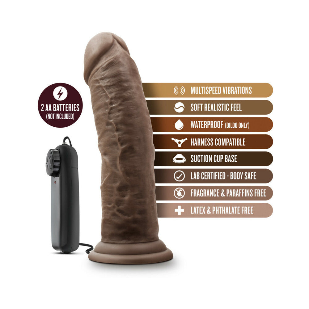 Dr. Skin Dr. Joe Realistic 8 inches Vibrating Dildo Brown