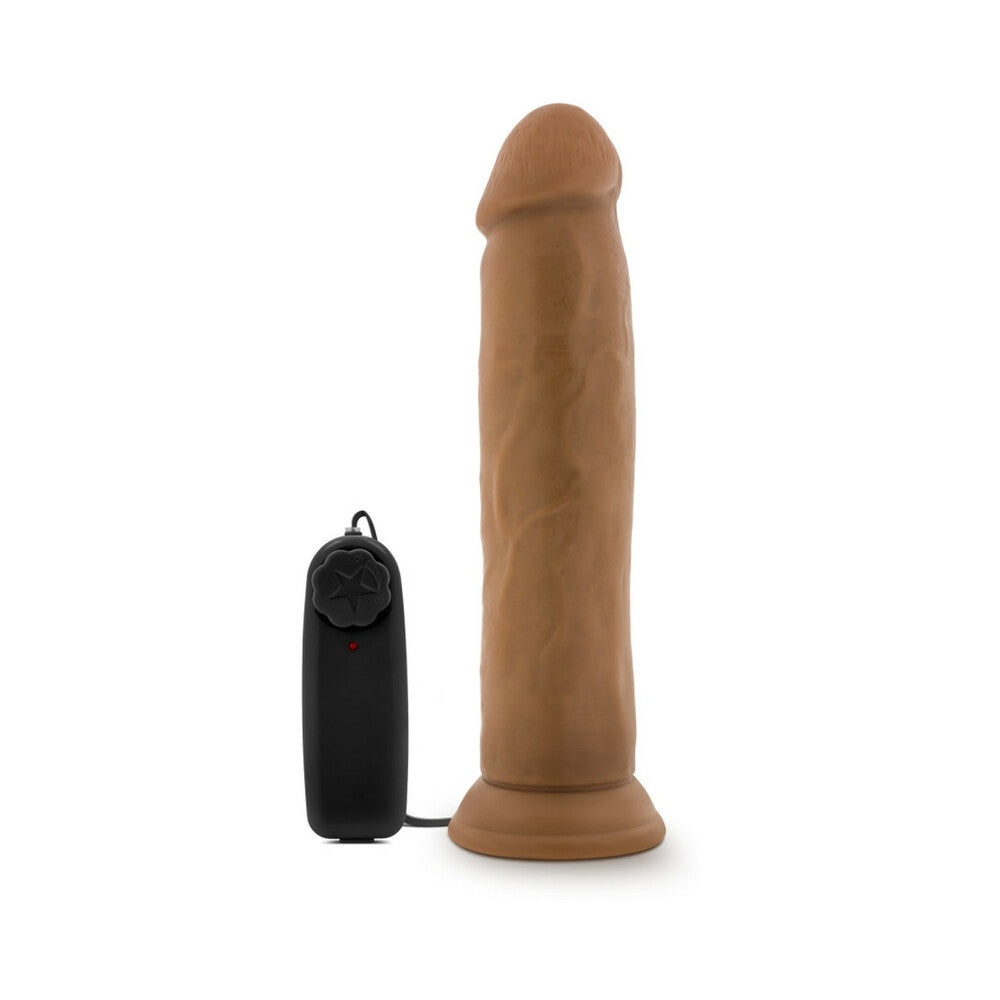 Dr. Skin Dr. Throb 9.5 Inches Vibrating Realistic Cock with Suction Cup Mocha Tan