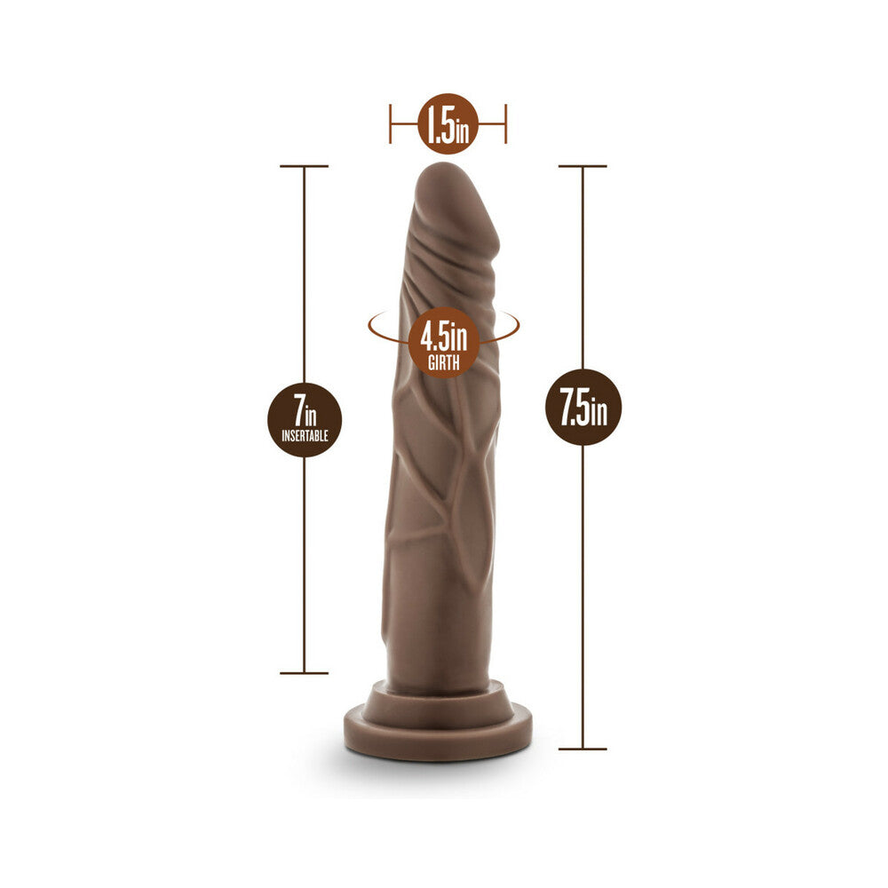 Dr. Skin Basic 7.5 Realistic 7.5 inches Dildo Brown