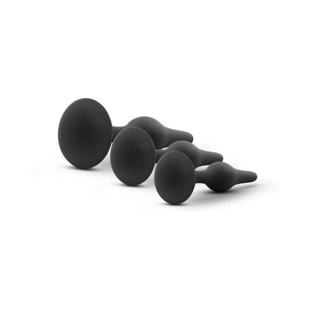 Blush Luxe 3-Piece Silicone Beginner Plug Kit Black