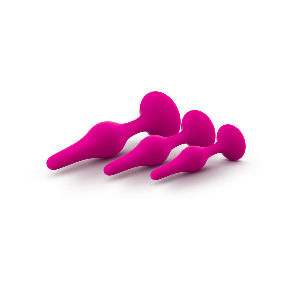 Blush Luxe 3-Piece Silicone Beginner Plug Kit Pink