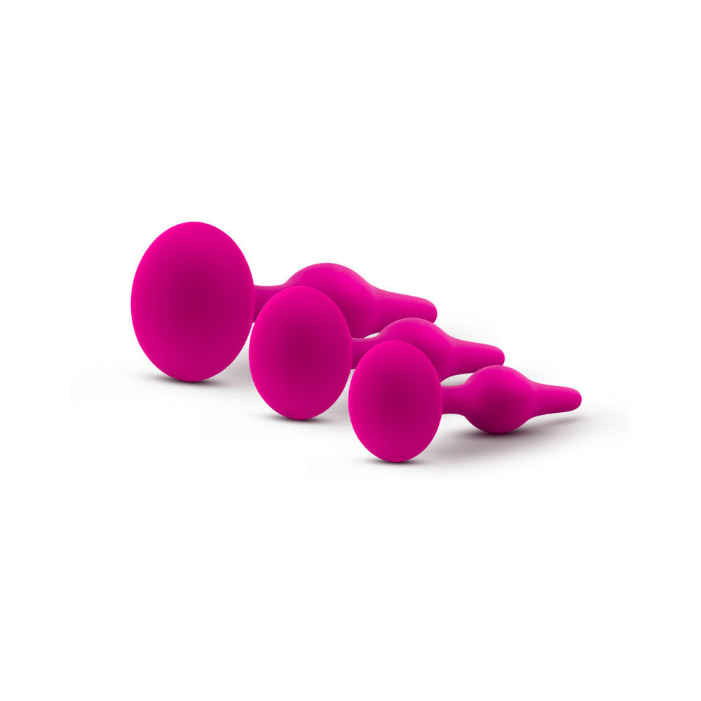 Blush Luxe 3-Piece Silicone Beginner Plug Kit Pink