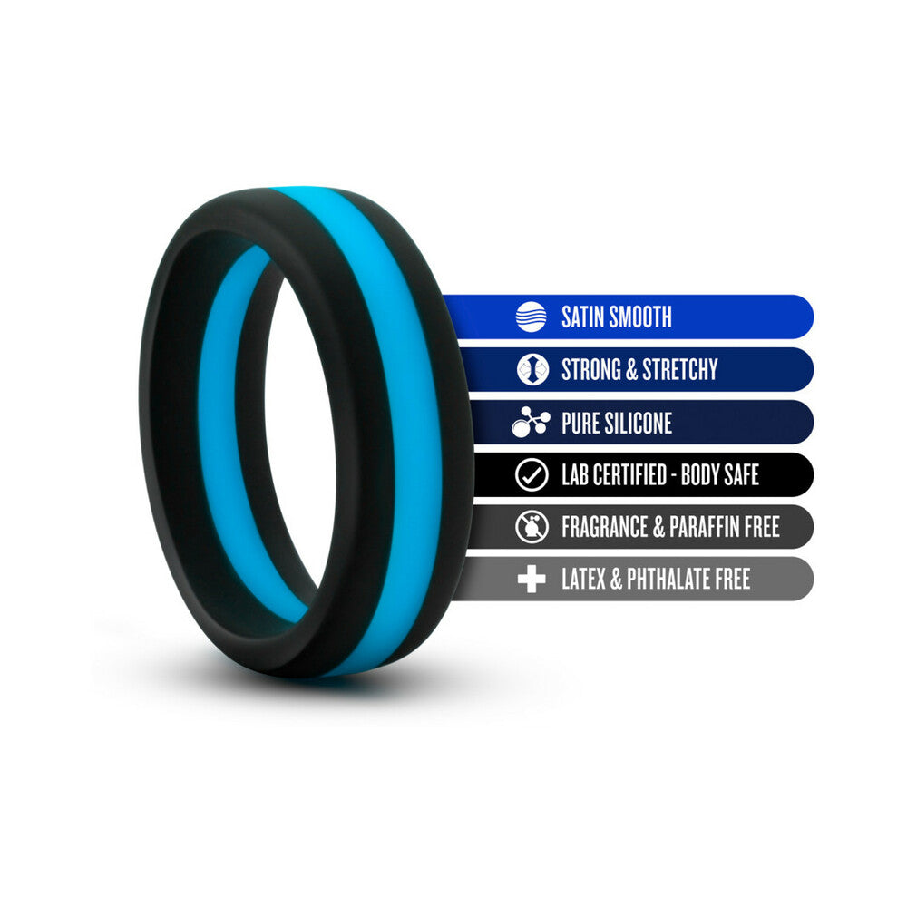Blush Performance Silicone Go Pro Cock Ring Black/Indigo/Black