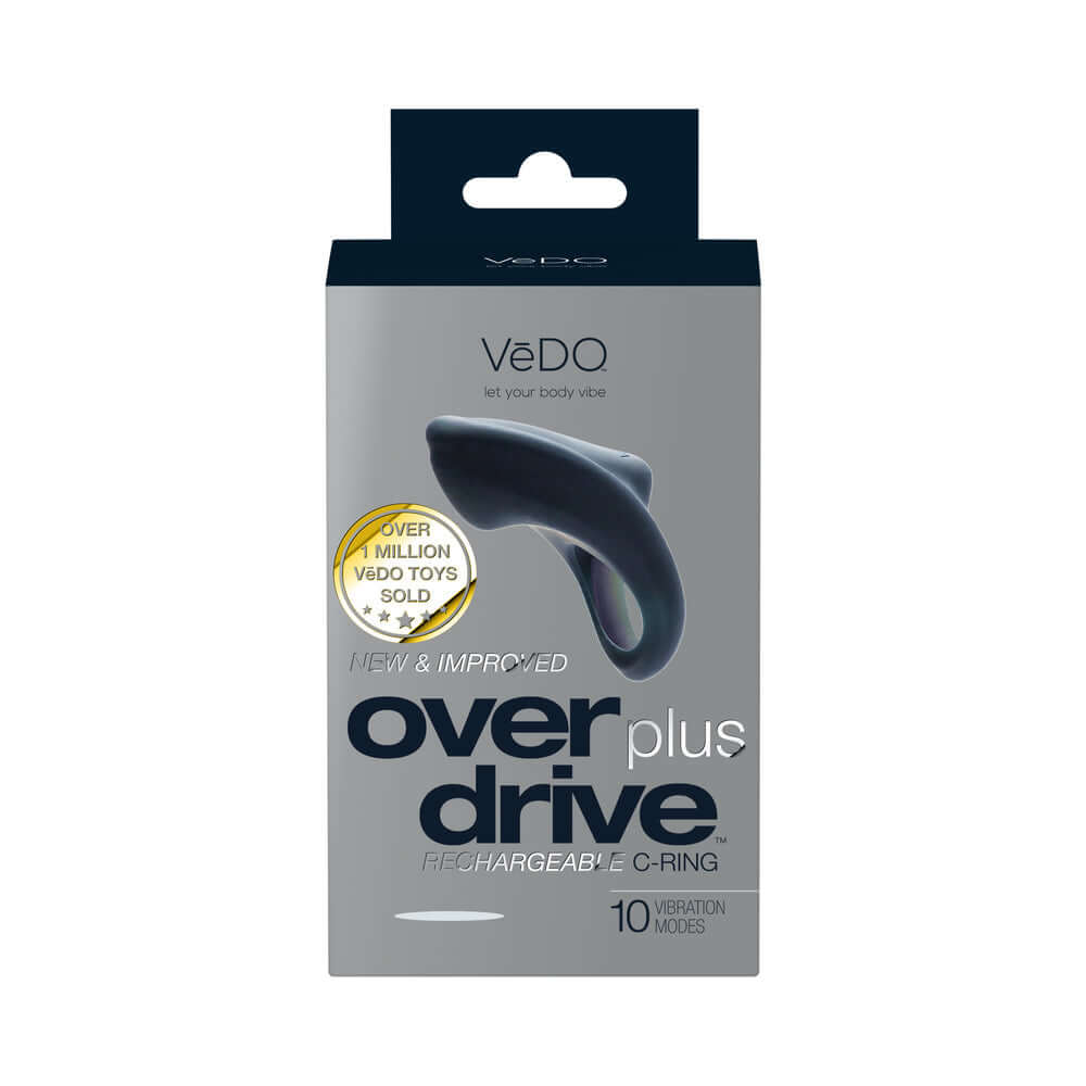 VeDO Overdrive+ Rechargeable Vibrating Ring - Just Black