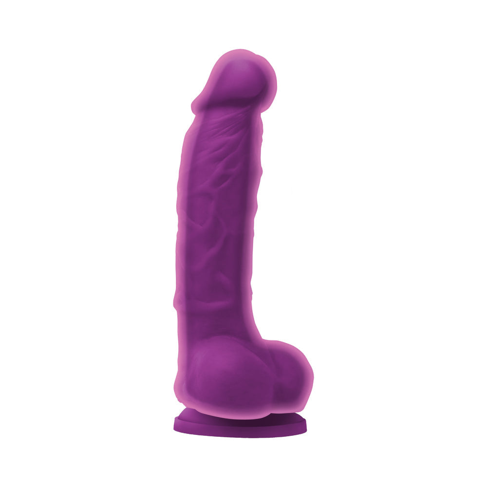 Colours Dual Density 5 inches Dildo Purple