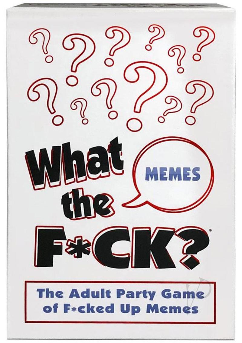 What the F*ck Memes Adult Party Card Game box featuring raunchy humor and meme challenges for gatherings.