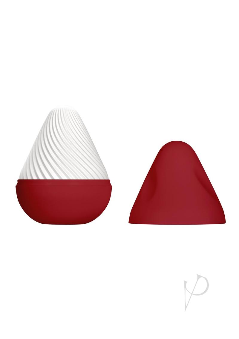 Zero Tolerance Vesuvius Volcano Stroker White/Red front and side view with soft, stretchy design.