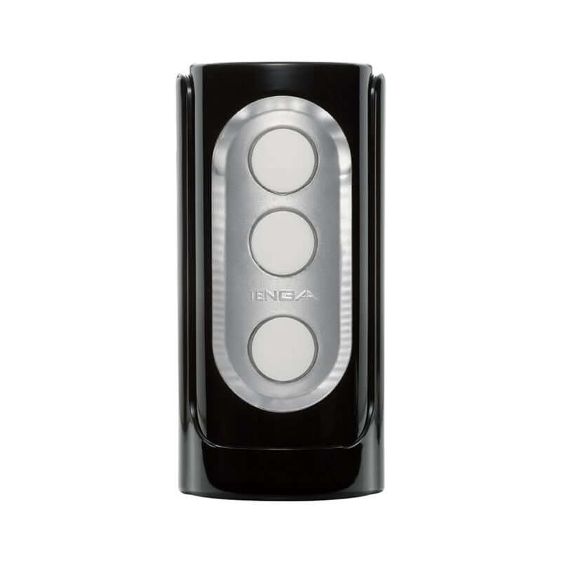 Tenga FLIP HOLE Black Masturbator sleek design with pressure buttons for enhanced pleasure control