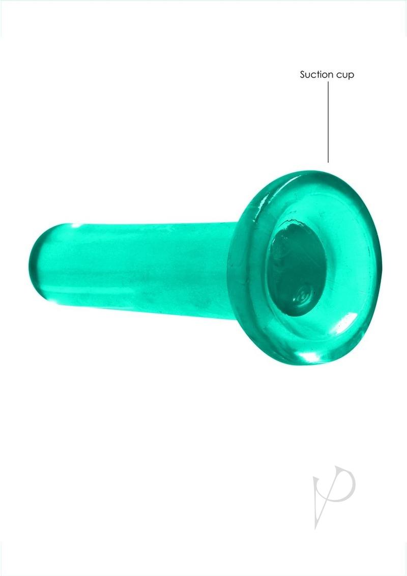 RealRock Crystal Clear Dildo with Suction Cup 5.3 inch featuring a transparent shaft and sturdy suction base.