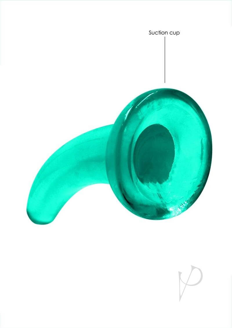 RealRock Crystal Clear Dildo with Suction Cup 5 inch, featuring a transparent design and a suction cup base.