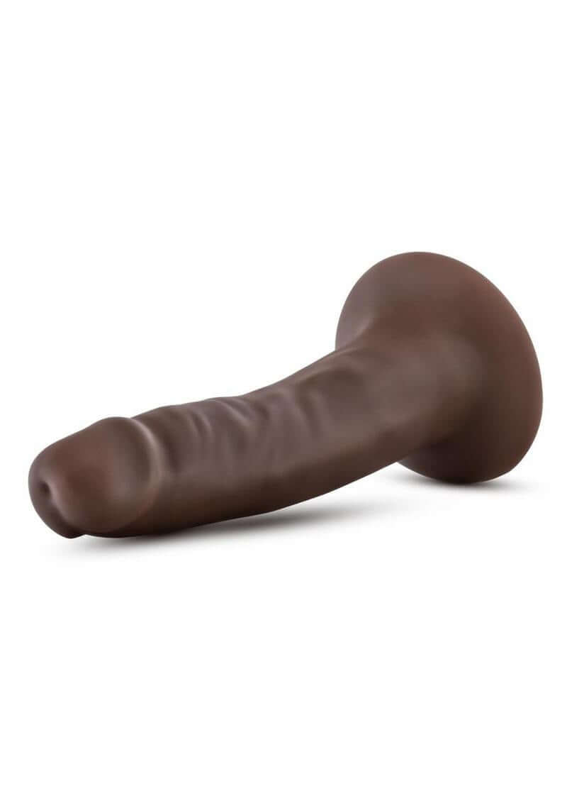 Dr Skin Plus Posable Dildo 5 inches Brown with realistic design and poseable feature, great for customizable experiences.