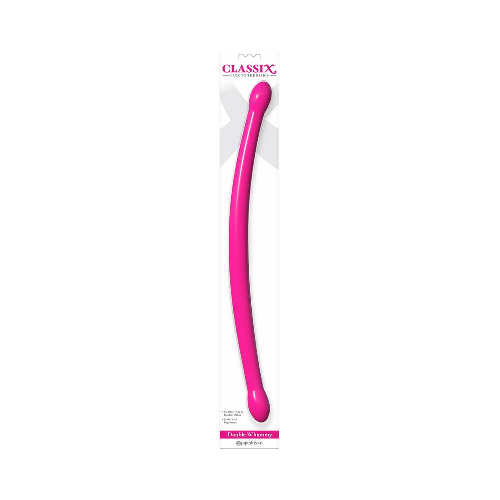 Classix Double Whammy 17.25 inches Flexible Dual-Ended Dildo Pink