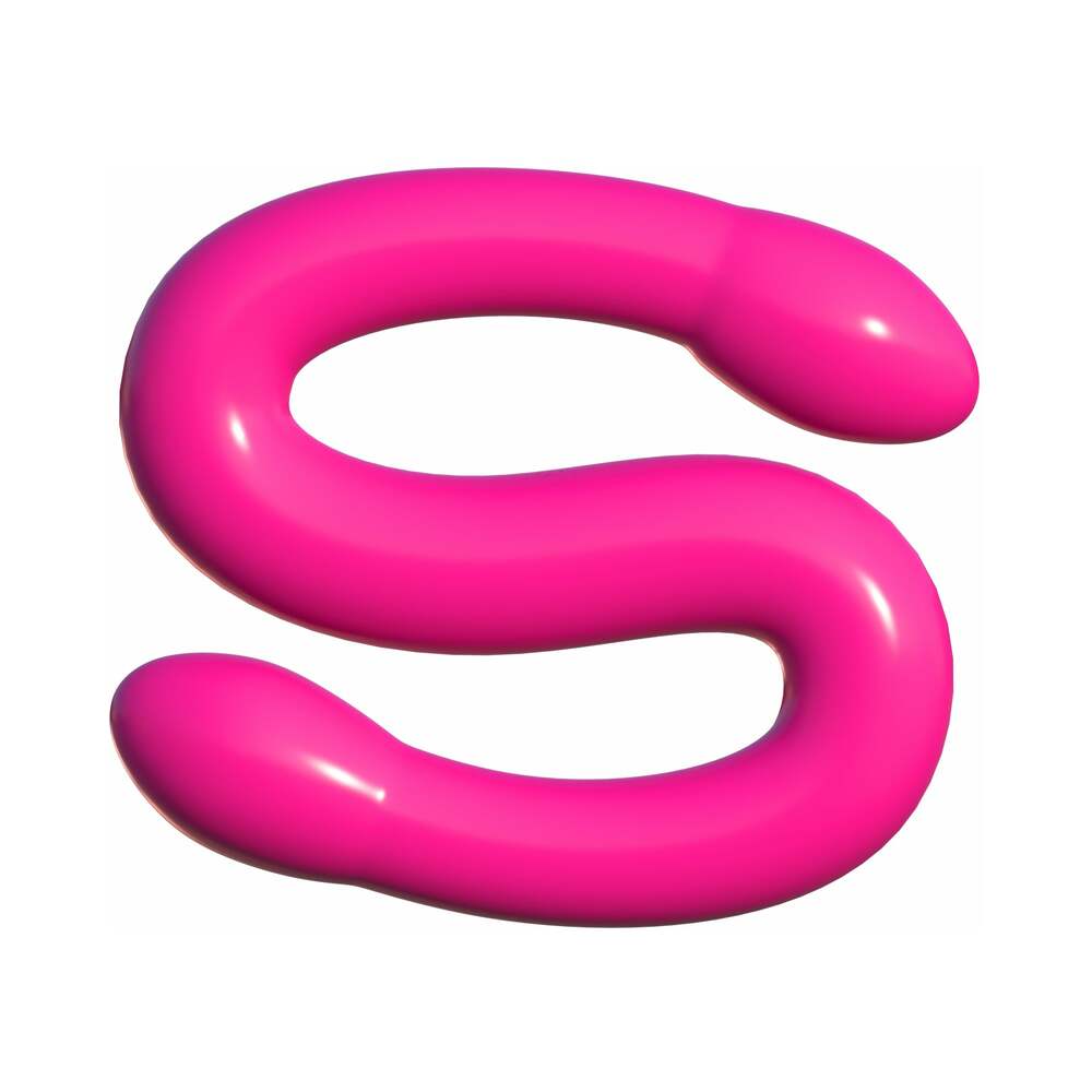 Classix Double Whammy 17.25 inches Flexible Dual-Ended Dildo Pink