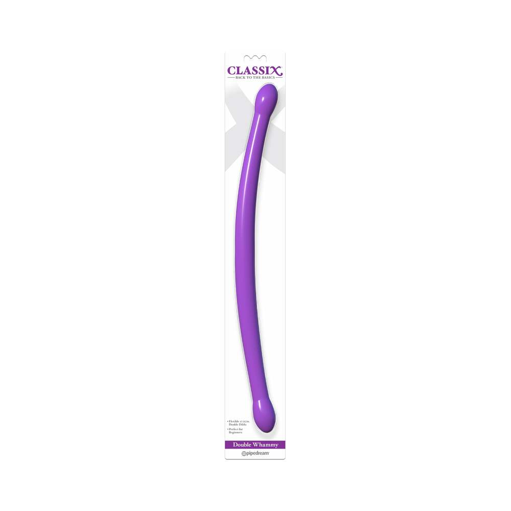 Classix Double Whammy 17.25 inches Flexible Dual-Ended Dildo Purple
