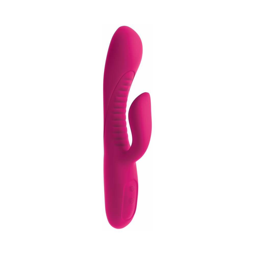 Pipedream Ultimate Rabbits No. 2 Rechargeable Silicone Dual Stimulation Vibrator Fuchsia