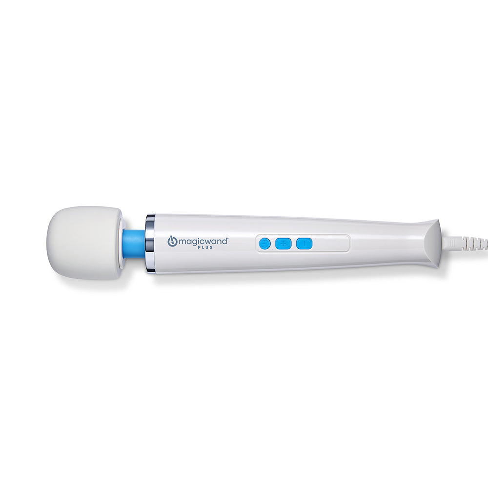 Magic Wand Plus HV 265 Massager, featuring variable-speed settings and deep, rumbly vibrations for relaxation.
