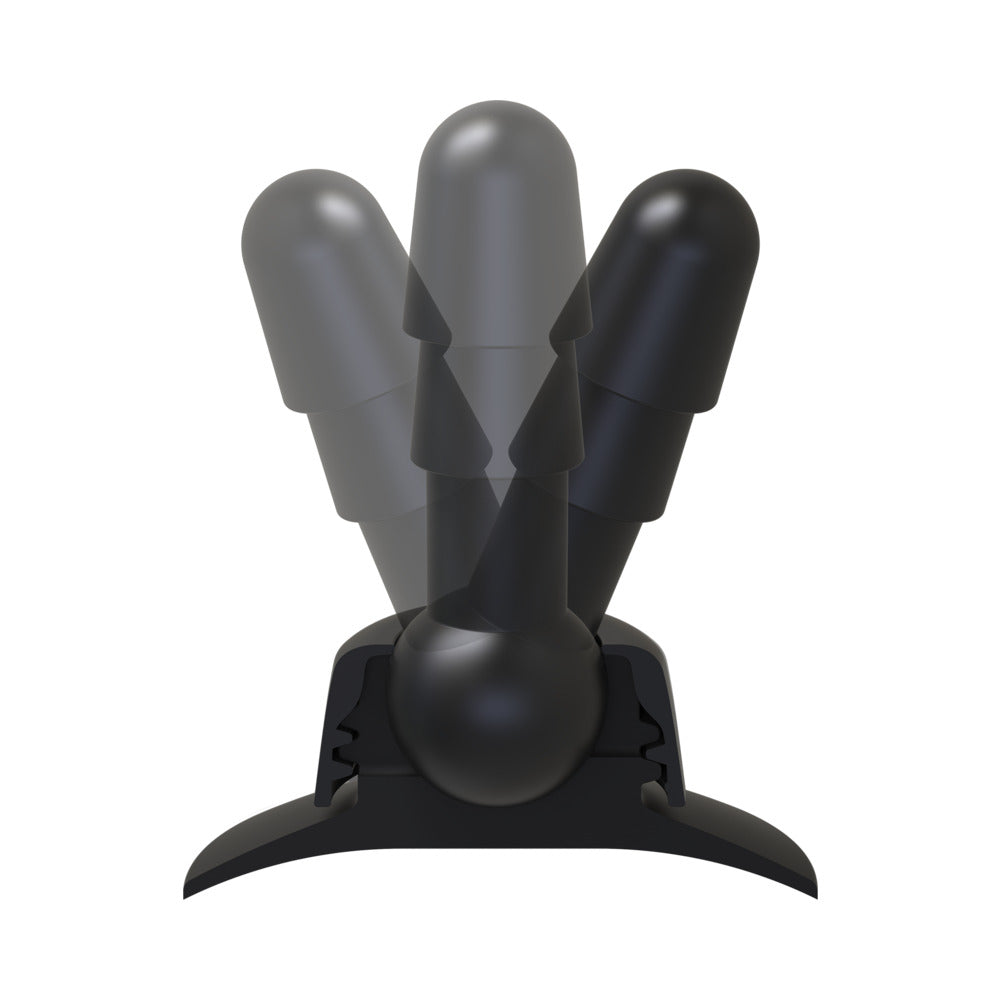 Vac-U-Lock - Deluxe 360° Swivel Suction Cup Plug- Black