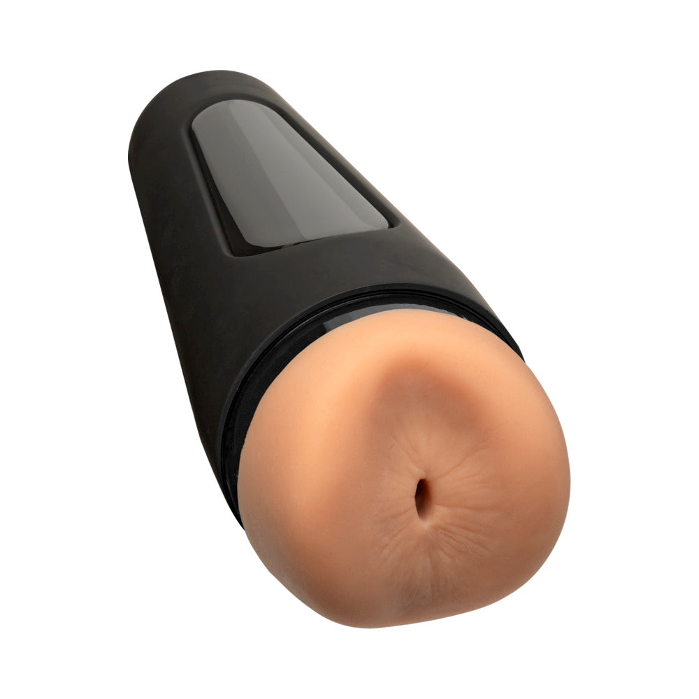 Man Squeeze Ryan Bones ULTRASKYN Ass Stroker Vanilla featuring a lifelike design with variable-pressure hard-case.