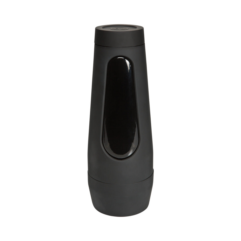 Man Squeeze Ryan Bones ULTRASKYN Ass Stroker Vanilla in a sleek black design for realistic pleasure.