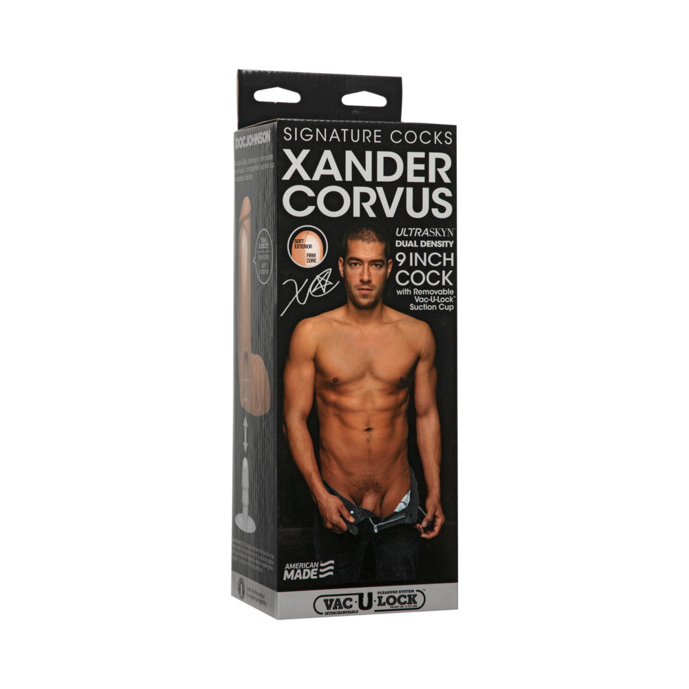 Signature Cocks - Xander Corvus - 9 inches ULTRASKYN Cock w/Removable Vac-U-Lock Suction Cup Vanilla