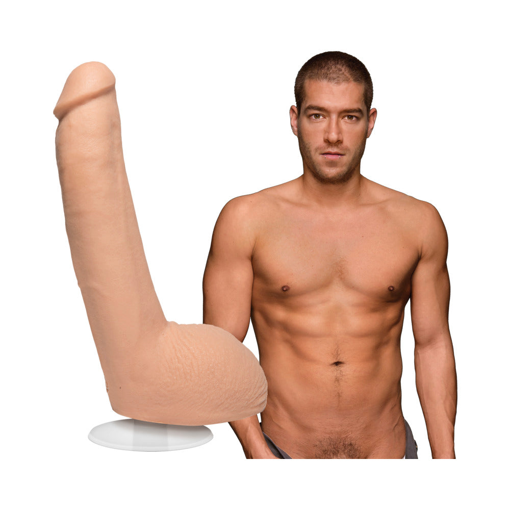 Signature Cocks - Xander Corvus - 9 inches ULTRASKYN Cock w/Removable Vac-U-Lock Suction Cup Vanilla