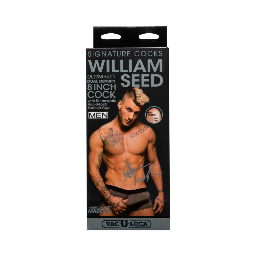 Signature Cocks - William Seed - 8 inches ULTRASKYN Cock w/Removable Vac-U-Lock Suction Cup Vanilla