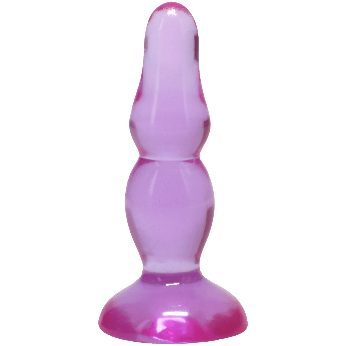 Crystal Jellies Novice Pop Plug 4 Inch Purple designed for comfortable backdoor pleasure.