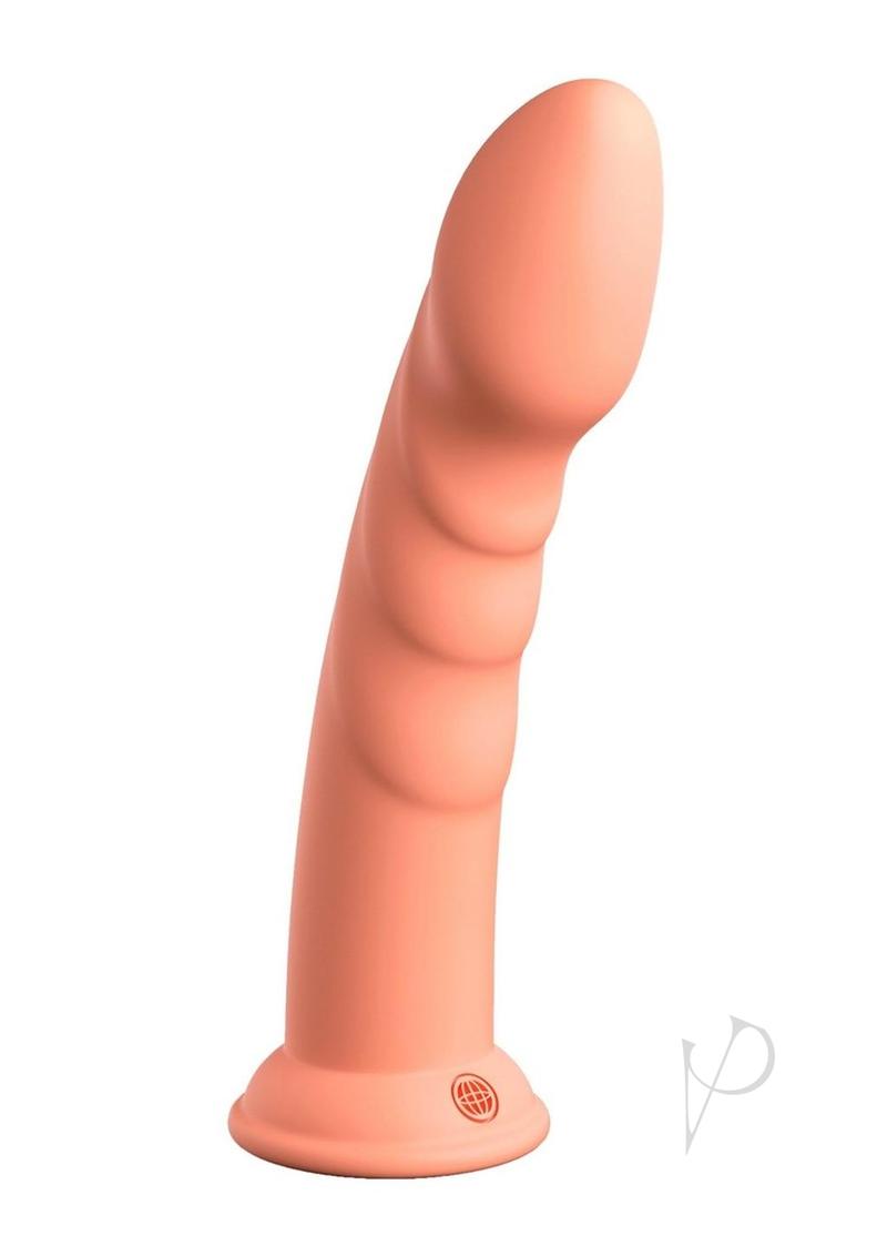 Dillio Platinum Super Eight Silicone Dildo 8 inch Orange, a smooth and vibrant silicone pleasure toy.