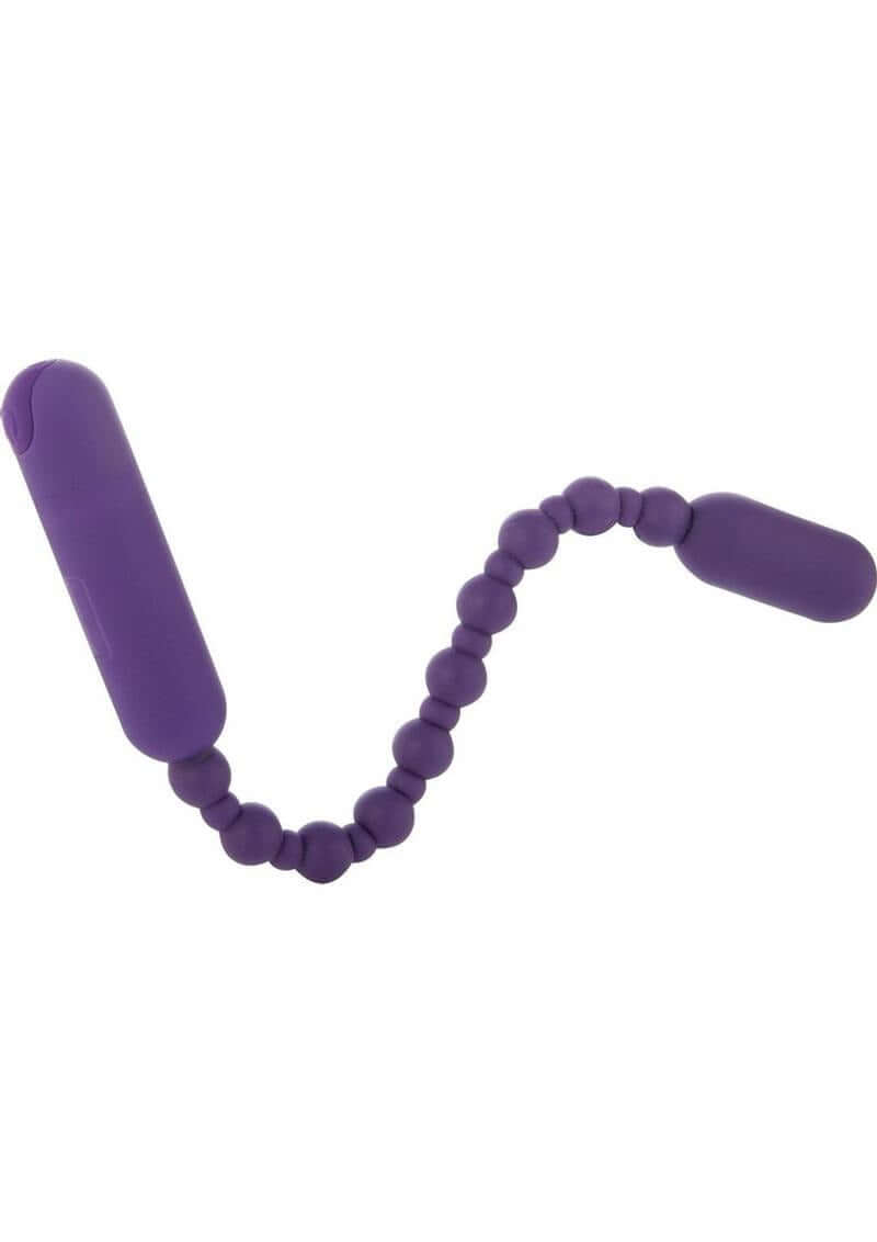 PowerBullet Rechargeable Booty Beads 10 inch Purple, flexible and premium design for customizable stimulation.
